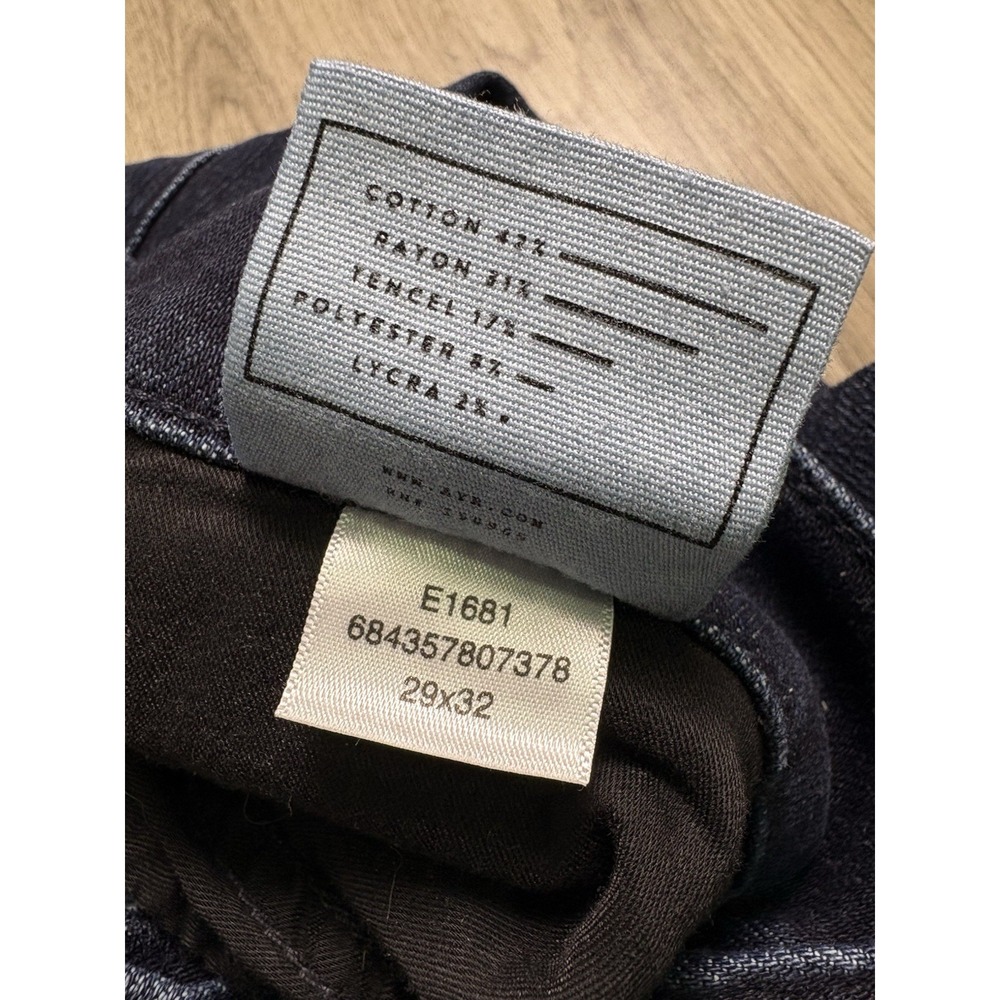 AYR Jeans The Riser High Rise Stretch Raw Hem Dark Blue Denim Women's 29/32 - Picture 6 of 8